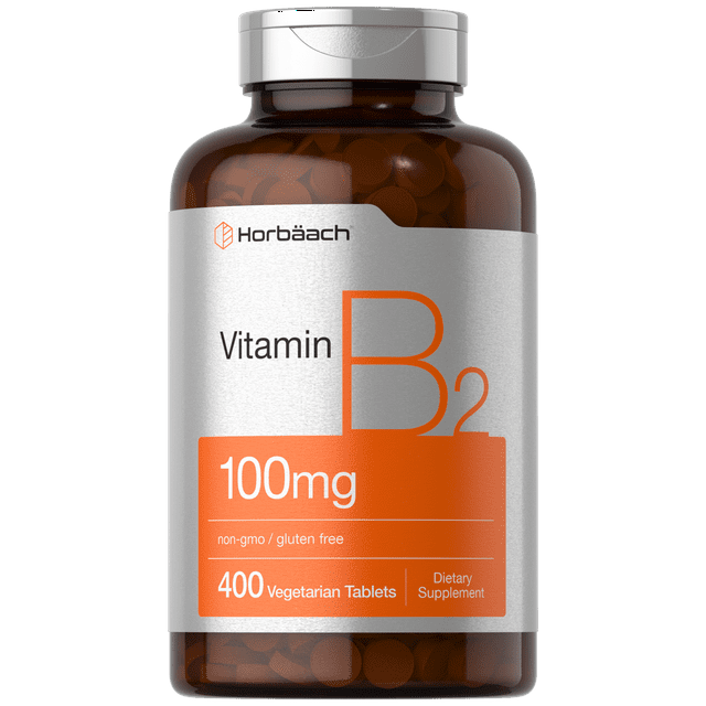 Vitamin B2 100mg 400 Tablets Riboflavin Supplement by Horbaach