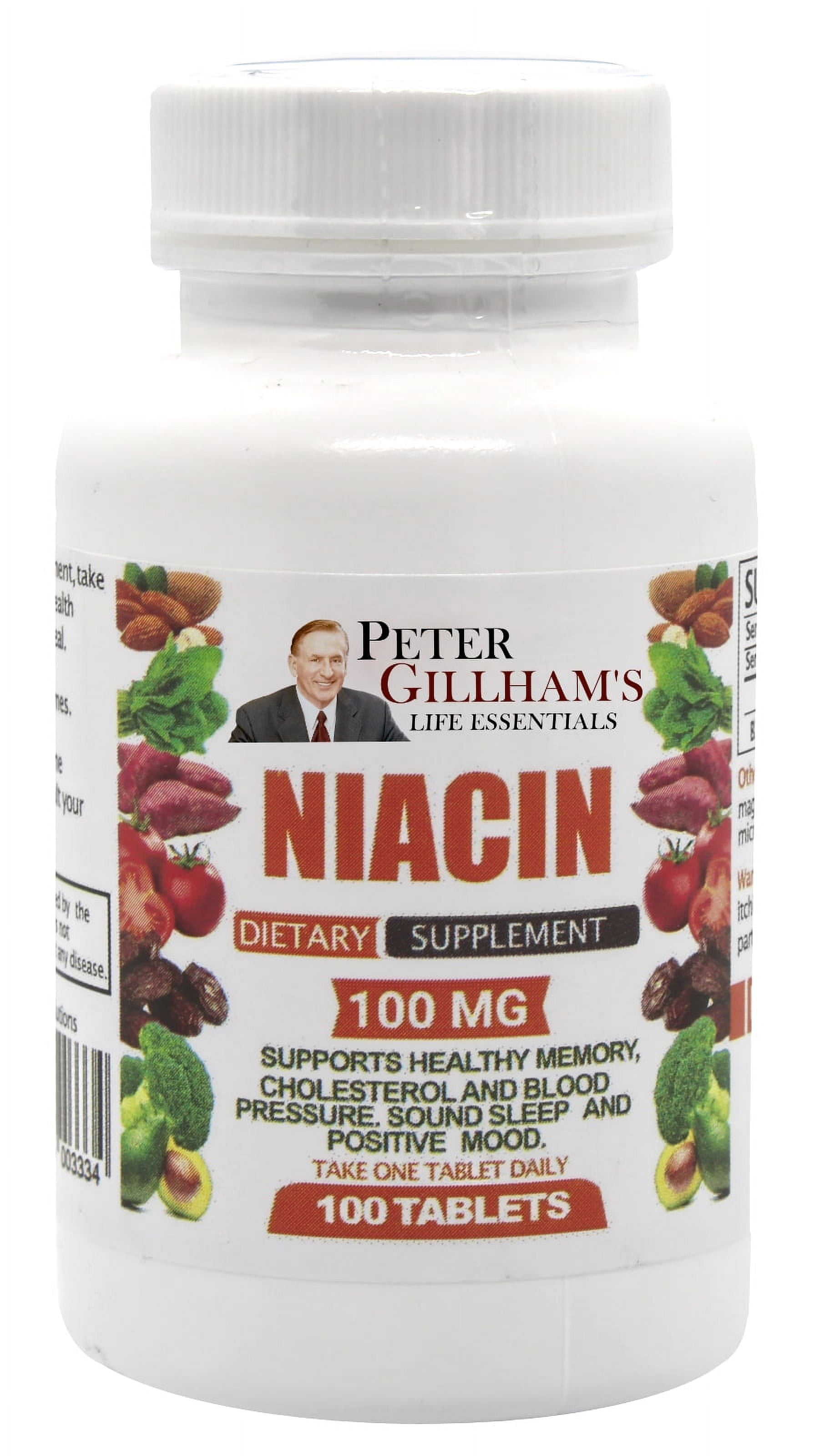 Vitamin B3 Niacin 100mg 100 Tabs Peter Gillham's Life Essentials
