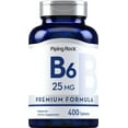 Vitamin B6 25mg Tablets 400 Count Vegetarian, NonGMO, Gluten Free Supplement by Piping