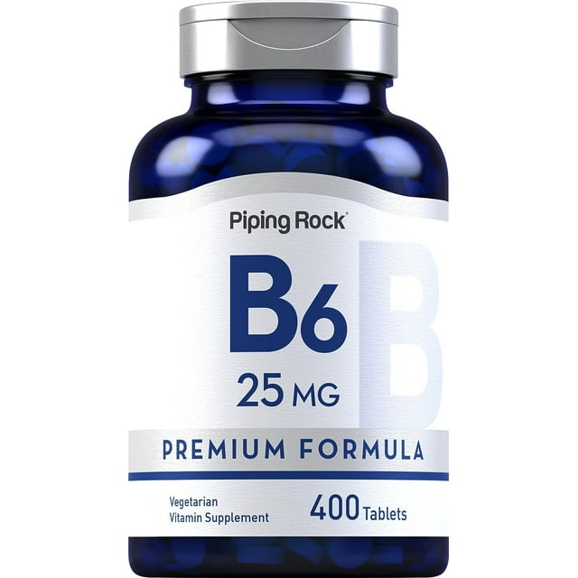 Vitamin B6 25mg Tablets 400 Count Vegetarian, NonGMO, Gluten Free