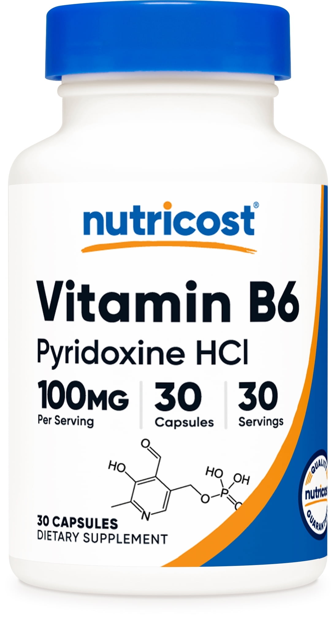 Nutricost Vitamin B6 (Pyridoxine HCl) 100mg, 30 Capsules - Walmart.com