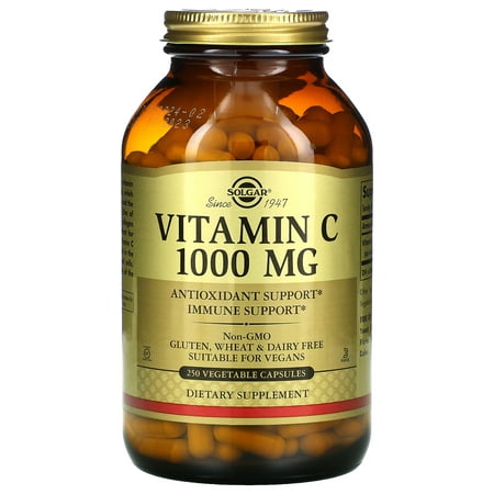 Vitamin C, 1,000 mg, 250 Vegetable Capsules, Solgar