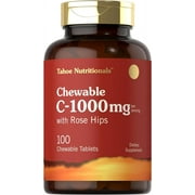 Vitamin C 1000mg | 100 Chewable Tablets | Orange Flavor | Tahoe Nutritionals by Carlyle