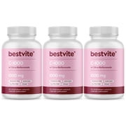 Vitamin C 1000mg (360 Vegetarian Capsules)(120 x 3) with Citrus Bioflavonoids - No Stearates - No Gelatin - Vegan - Non GMO - Gluten Free