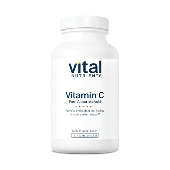 Vital Nutrients Vitamin C 1000mg (100% Pure Ascorbic Acid) | Vegan Antioxidant Supplement for Immune Support and Iron Absorption | Gluten, Dairy and Soy Free | Non-GMO | 120 Capsules