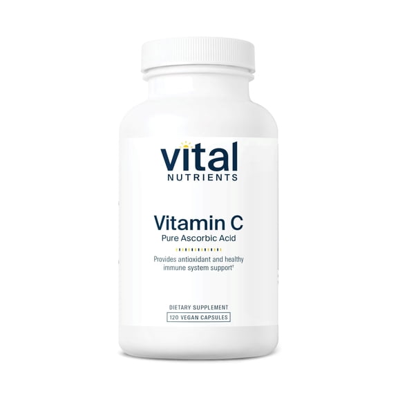 Vital Nutrients Vitamin C 1000mg (100% Pure Ascorbic Acid) | Vegan Antioxidant Supplement for Immune Support and Iron Absorption | Gluten, Dairy and Soy Free | Non-GMO | 120 Capsules