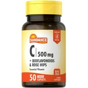 Vitamin C 500mg With Bioflavonoids and Rose Hips | 50 Caplets | by Sundance