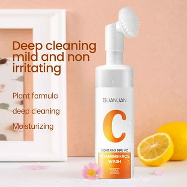 Vitamin C Amino Acid Cleanser Mousse Bubble Texture Cleanser Moisturizing Face Wash Makeup Remover Foam Cleanser
