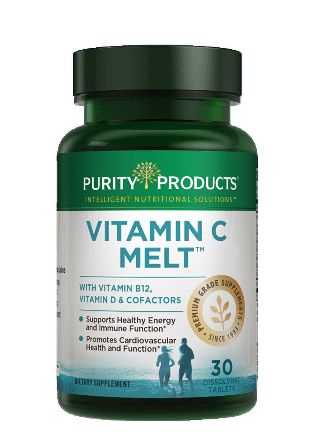 Vitamin C + B12 + D3 Immune & Energy Melt by Purity Products 200 mg Vitamin C
