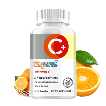 Vitamin C Capsules - 400mg - Immune Support Antioxidant Health Supplement - Gluten-Free, 120 Count