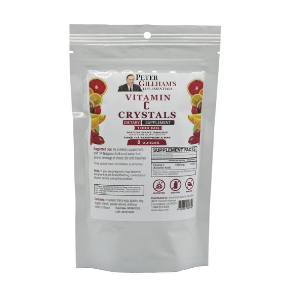 Vitamin C Cyrstals 8oz Crystalized Ascorbic Acid Peter Gillham's Life Essentials