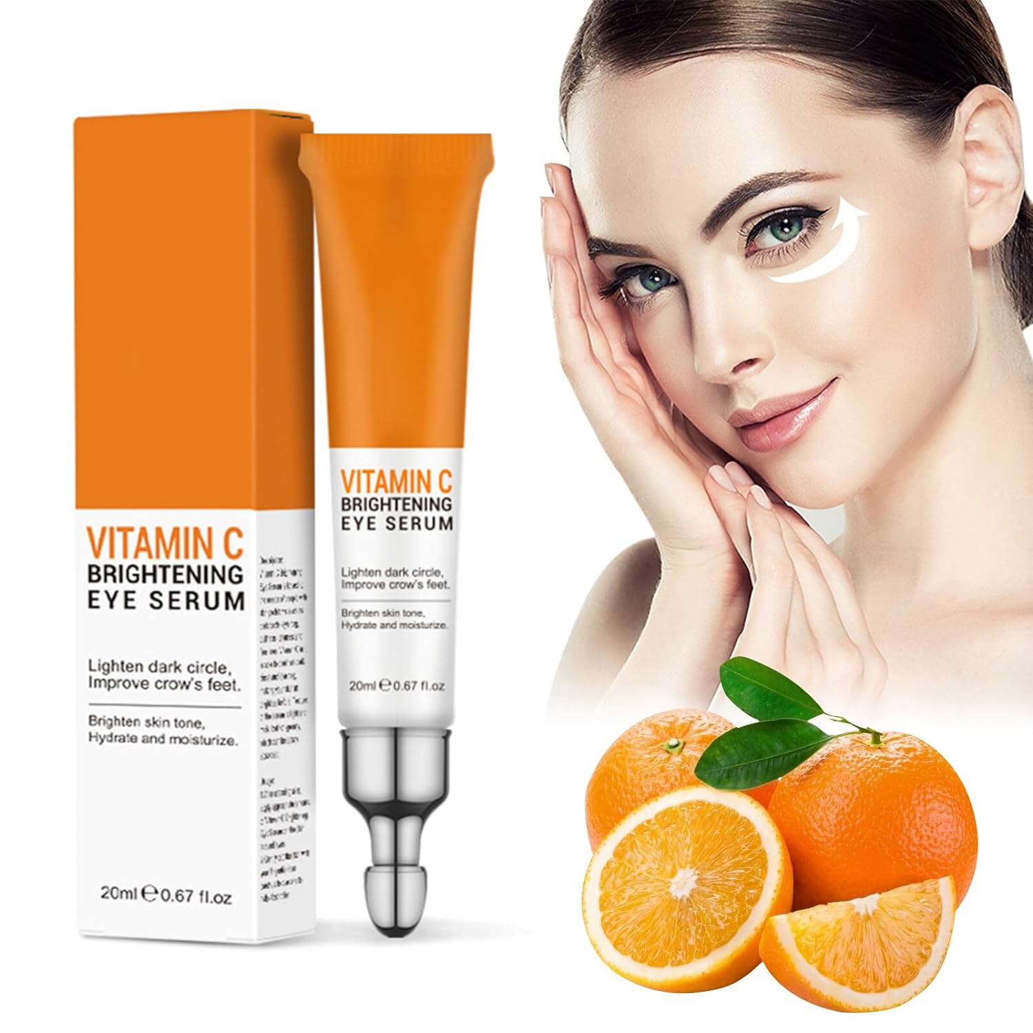 Vitamin C Eye Cream, Brightening Eye Serum for Lightening Fine Llines