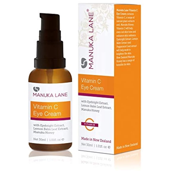 Vitamin C Eye Cream with Lemon Balm Leaf Extract, Manuka Honey & Eye Bright
