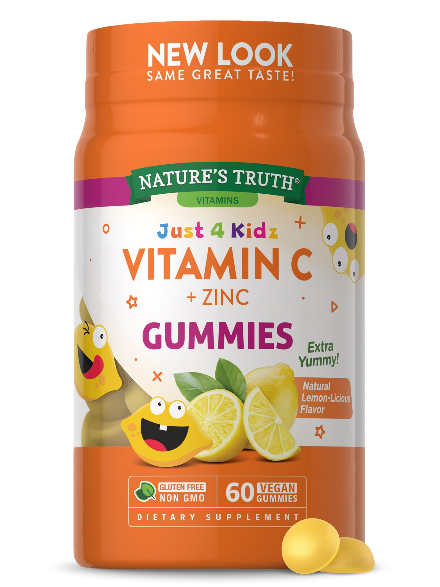 Natures Truth Vitamin C + Zinc Gummies for Kids, Vegan & Gluten-Free