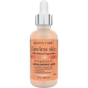 Olivia Care Flawless Skin Facial Oil with Vitamin C & Hyaluronic Acid   Moisturizing Lightweight Face Oil, 2 fl. oz   Natural, Vegan & Cruelty-Free   Made in USA