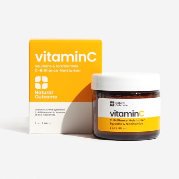 Vitamin C Moisturizer for Face Hydrating & Brightening Cream with Squalane & Niacinamide Anti Aging Lotion for Radiant, Smooth Skin Day & Night Use