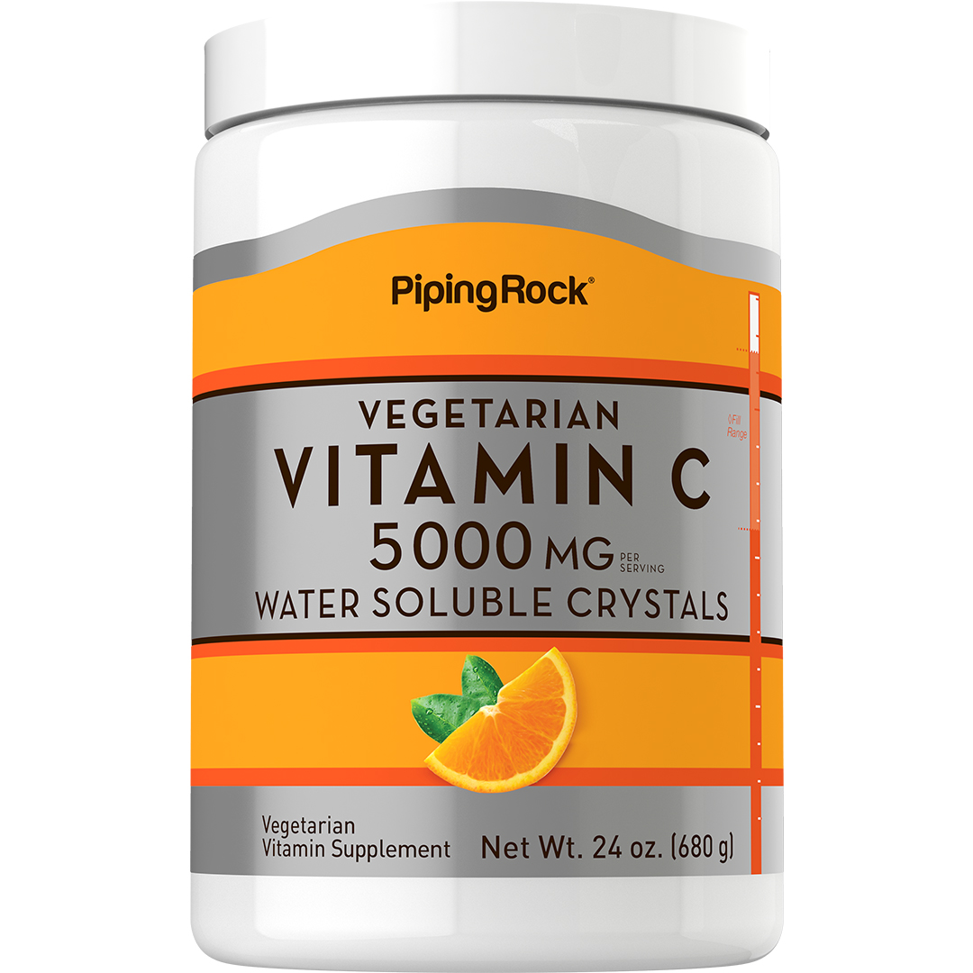 Vitamin C Powder 24oz | 5000mg | Water Soluble Crystals | Vegetarian ...