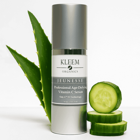 KLEEM ORGANICS Vitamin C Serum for Face - Anti Aging Face Serum for Women & Men to Boost Collagen, Reduce Wrinkles, Dark Spots & Sun Damage, 1.7 fl oz