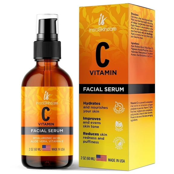 Vitamin C Serum for Face with Hyaluronic Acid Vitamin E Best Skin Anti-Aging 2 oz