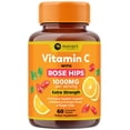 thumbnail image 1 of Vitamin C 1000mg Per Serving - Extra Strength Daily Immune Support with Rose Hips Chewable Supplement - Sugar Free Tasty Orange Flavor - Antioxidant & Collagen Support - USA Bottled - 60 Tablets, 1 of 9