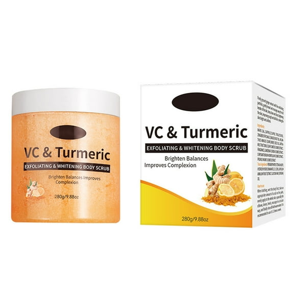 Vitamin C & Turmeric Face Scrub - Dermatologist Tested, Exfoliating, Brightening, Hydrating, Anti-Aging, Clean Beauty, Cruelty-Free Korean Skincare, All Skin Types
