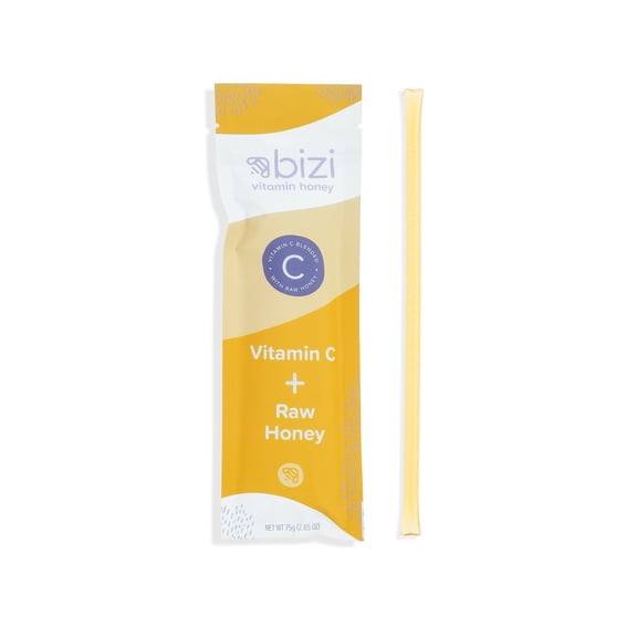 Vitamin C infused honey sticks (15 Ct.) Made with raw USA honey and pure vitamin C! No additives or fillers
