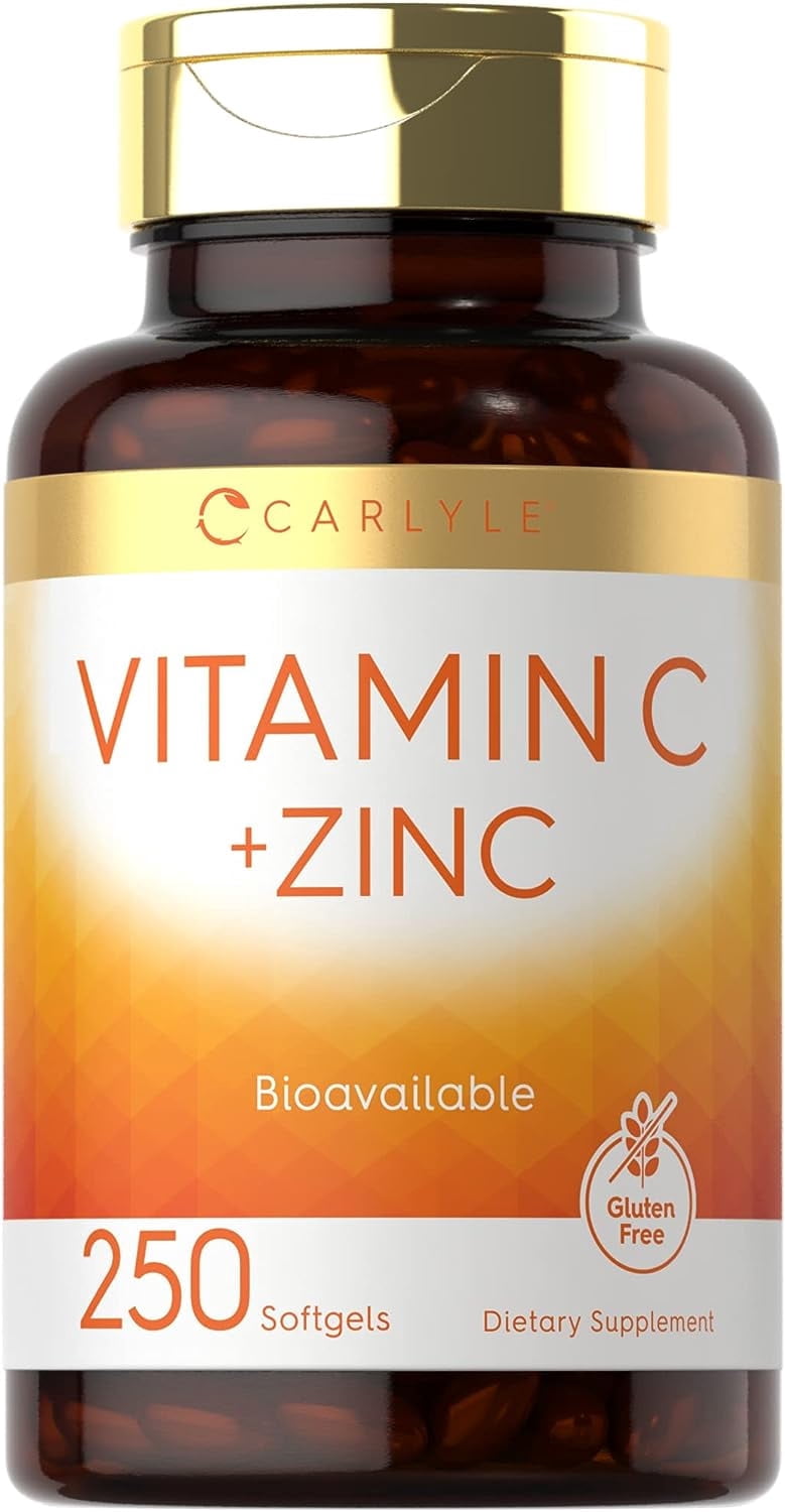 Vitamin C with Zinc | 280mg | 250 Softgels | Value Size | by Carlyle