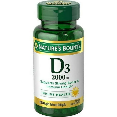 Vitamin D 2000 Iu High Potency Softgels, By Natures Bounty - 100 Ea, 6 Pack