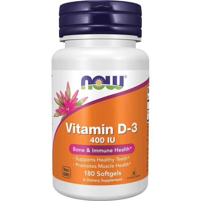 Vitamin D 400 I.U. by Now Foods 180 Softgels - image 1 of 2