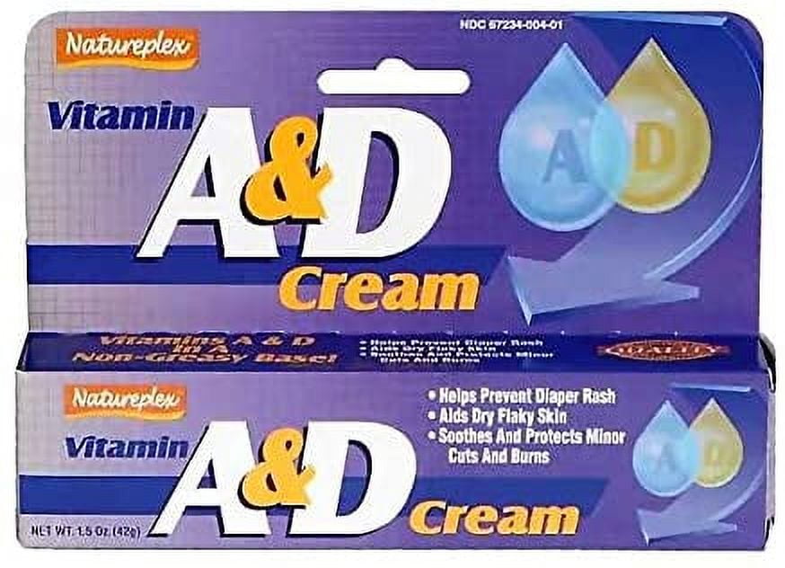 Vitamin D Cream Ointment for Diaper Rash and Skin Irritations, 2 Pack - Vitamin A