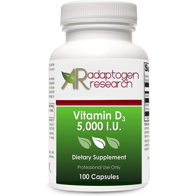 Vitamin D3 5,000 IU Supplement Pure High Potency Natural Vitamin D