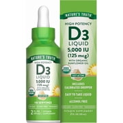 Vitamin D3 5000 IU | 2 fl oz Liquid | For Men and Women | by Nature's Truth