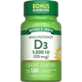 thumbnail image 1 of Vitamin D3 5000 IU Softgels | 130 Count | High Potency Vitamin D | For Men and Women | by Nature's Truth, 1 of 7
