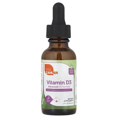 Zahler Vitamin D3 Liquid Drops 1,000 IU, Advanced D3 Formula, Immune Support, Bone Health, Easy One-Drop Daily Vitamin Supplement