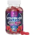 thumbnail image 1 of Vitamin D3 Supplement Gummy 5000 IU (125 mcg) Dietary Vitamins D for Men & Women - Bone, Teeth, Muscle and Immune Health Support, High Potency VIT D3 Nature's Non-GMO & Gluten Free - 120 Gummies, 1 of 10