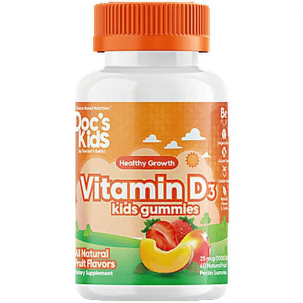 Vitamin D3 Gummy for Kid's Supports Immune Health Natural Fruit