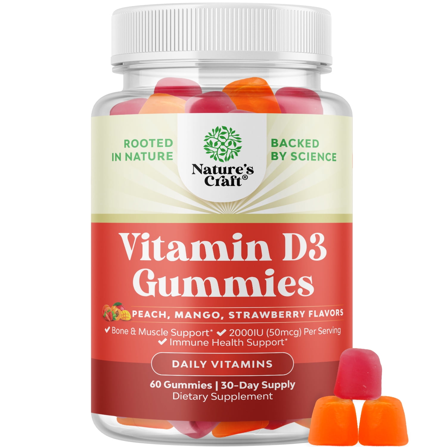 Vitamin D3 Immune Support Gummies Vitamin D3 2000 IU per serving