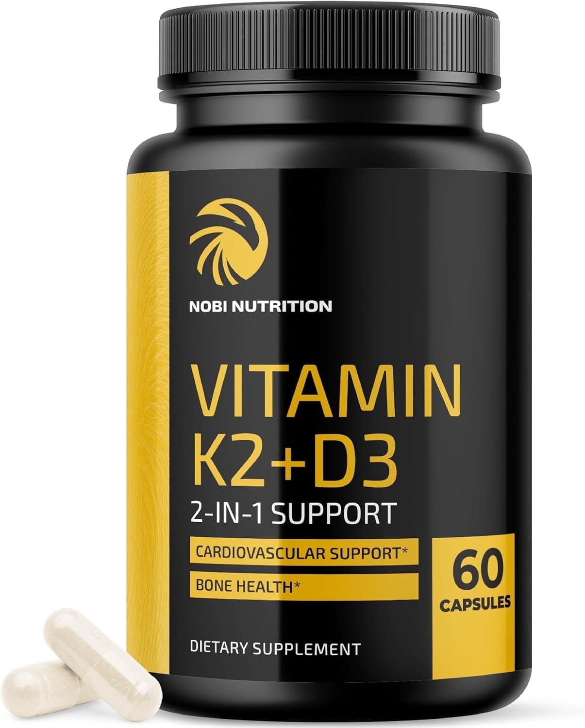 Vitamin D3 K2 5000 IU to Support Immune System, Strong Bones & Teeth | Vitamin D3K2 with Calcium & BioPerine | K2 D3 Vitamin Supplement | 60 Ct