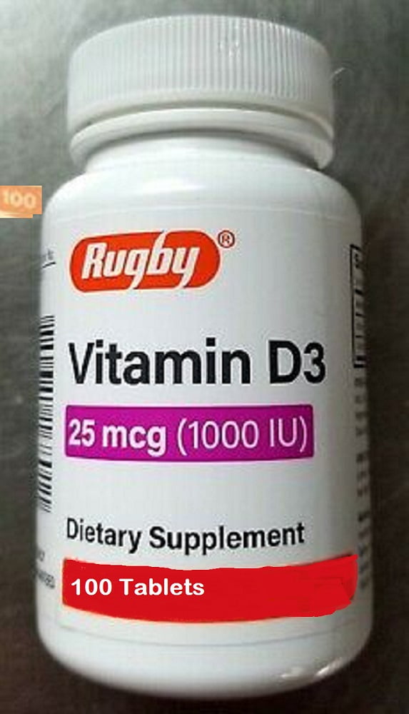 Vitamin D3 TB 25MG25MCG 100CT Pack of 1 [PACK OF 1]