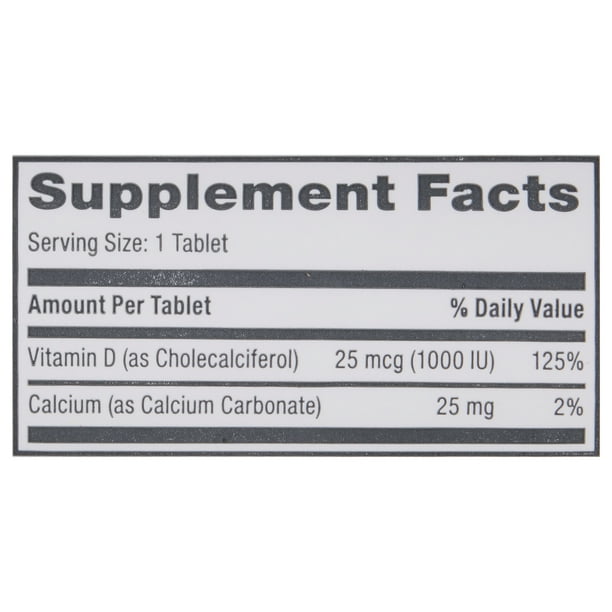 Vitamin D3 TB 25MG25MCG 100CT Pack of 1