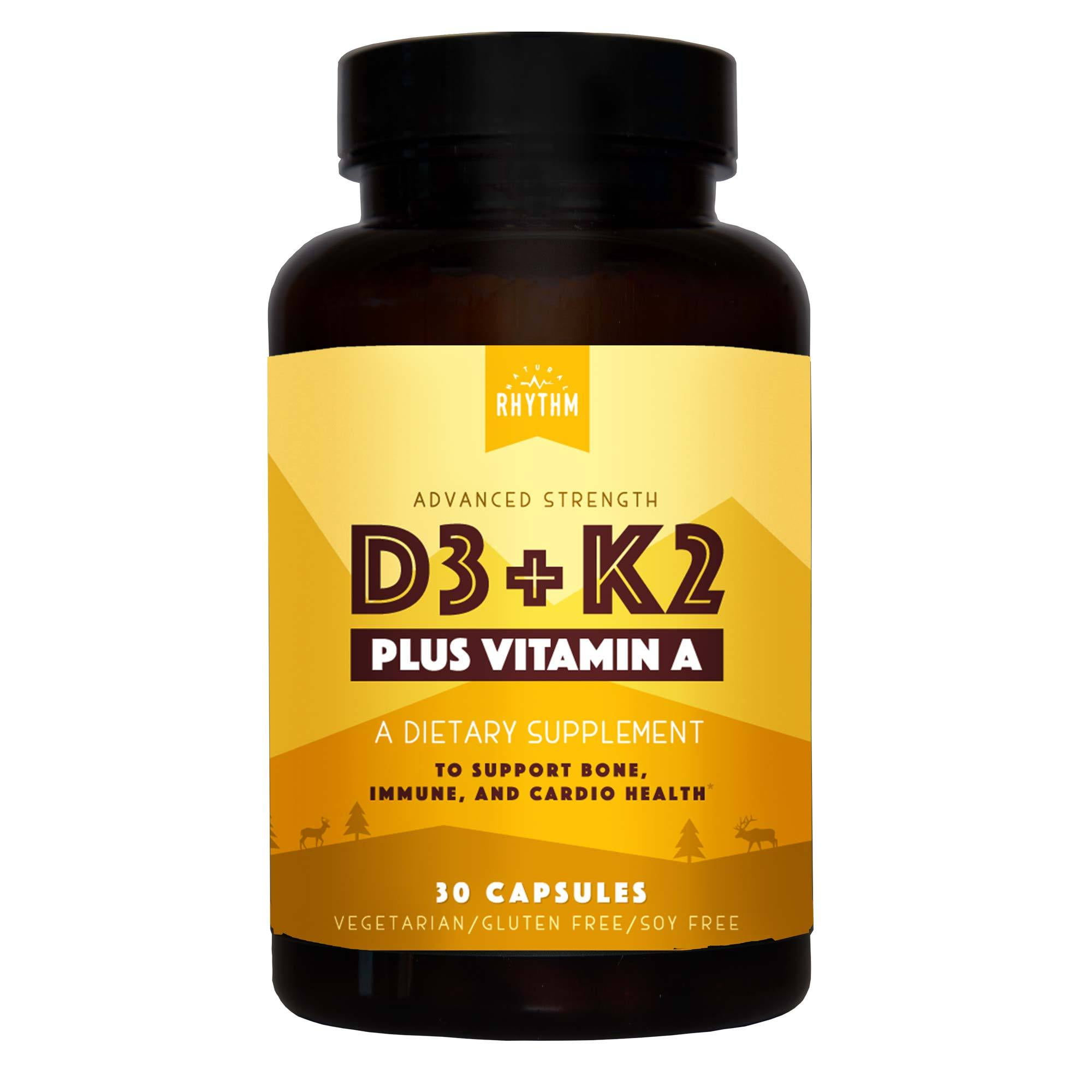 Vitamin D3 plus Vitamin K2 (MK7) plus Vitamin A