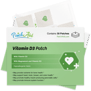 Vitamin D3 with K2 Vitamin Patch by PatchAid Size 1-Month Supply