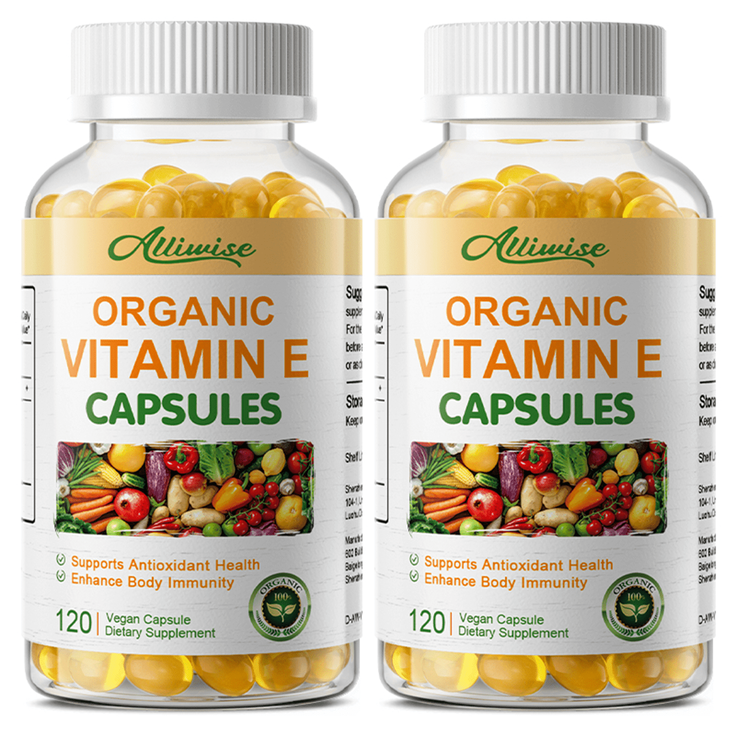 Vitamin E 1000IU Softgels, High Potency Natural Antioxidant for Skin, Immune &amp; Eye Health Support, Supports Healthy Hair &amp; Nails, 240 Count By Alliwise