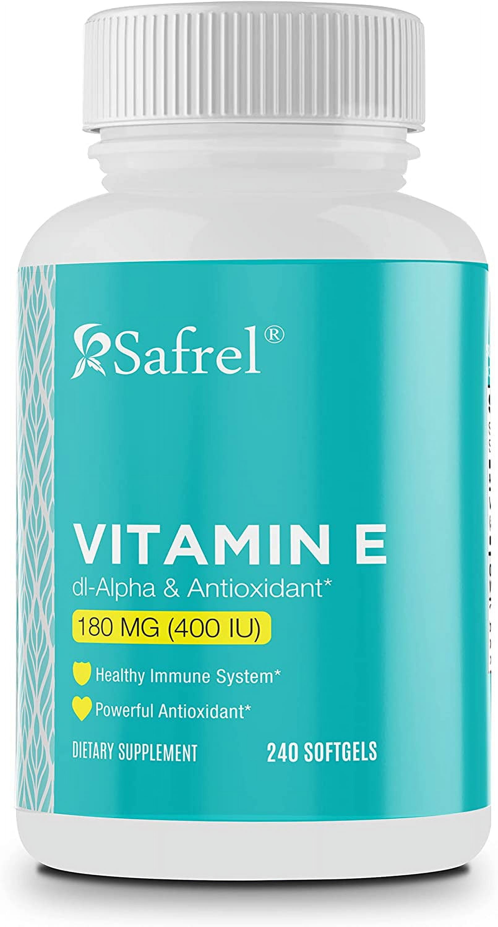 Vitamin E 180 mg (400 IU) dlAlpha, Dietary Supplement for Antioxidant