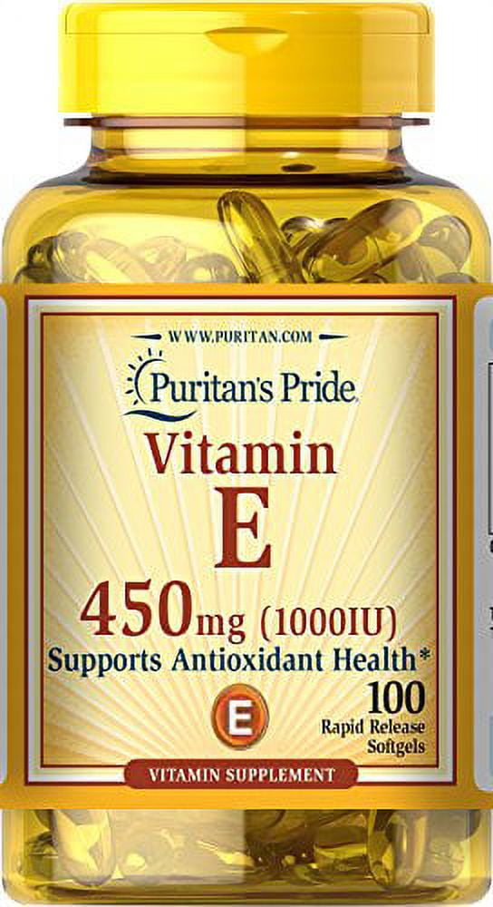 Vitamin E 450 Mg, supports immune function, 100 count by Puritan's