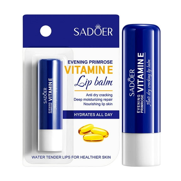 Vitamin E Moisturizing Stick for Lips, Evening Primrose Anti-Cracking Lip Balm Gently Moisturises And Hydrates Soothes The Lips Brightens And Smoothes Your Lips 5g