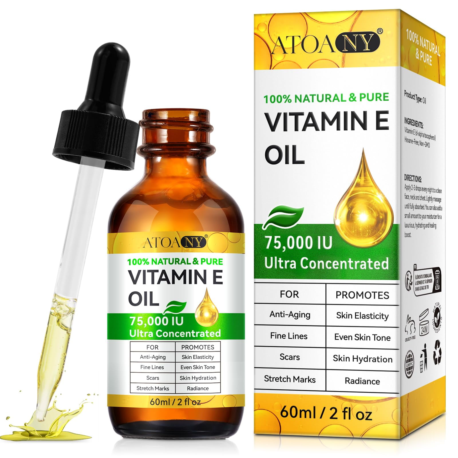 Natural Vitamin E Oil For Skin, 75000 IU Ultra - View #4
