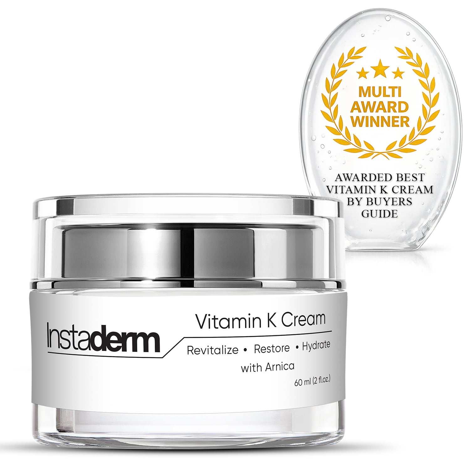 Vitamin K Cream- Bruise Healing Formula with Arnica. Dark Spot Moisturizer for Bruising, Spider Veins & Broken Capillaries. Repair Under Eye Dark Circles, Fine Lines, Puffiness, Wrinkles Face & Body.