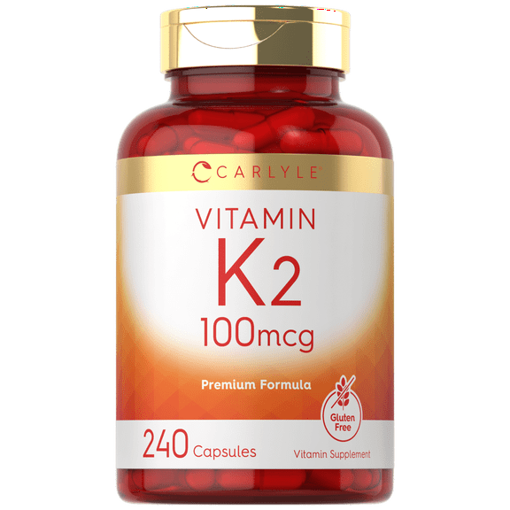 Vitamin K2 100 mcg | K2 MK-4 | 240 Capsules | For Men and Women | by Carlyle