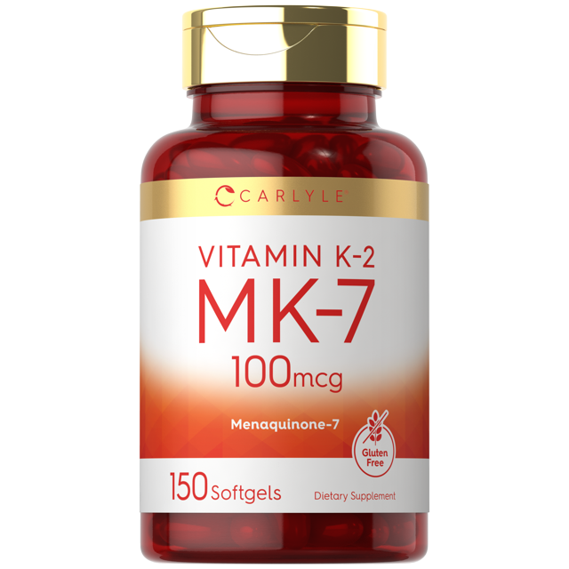 Carlyle Vitamin K2 MK7 100mcg 150 Quick Release Softgels NonGMO